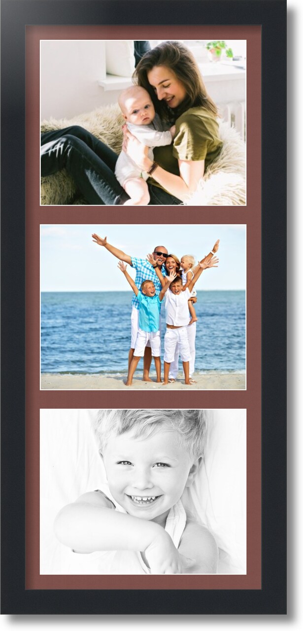 ArtToFrames Collage Photo Picture Frame with 3 - 8x10 inch Openings, Framed in Black with Over 62 Mat Color Options and Plexi Glass (CSM-3926-2156)